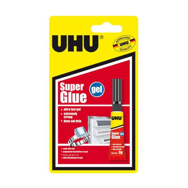 Uhu Super Glue Gel 3gms  Household Range Carded