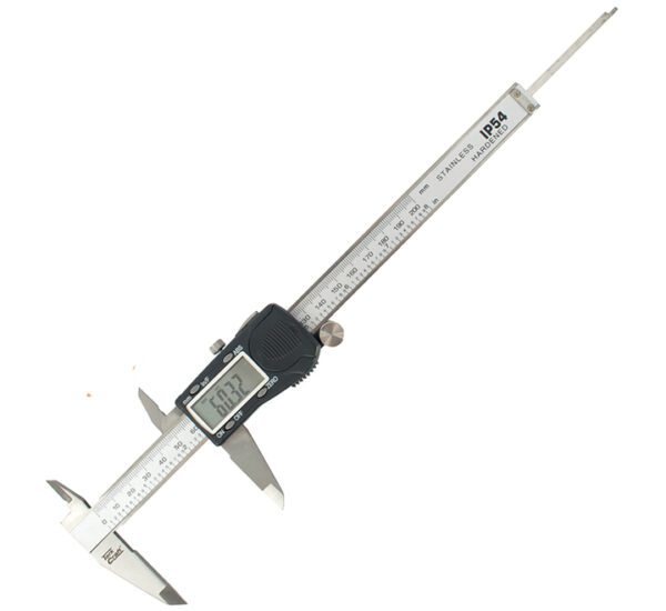 Tork Craft Vernier Digital 200mm Stainless Steel 0.01mm Frac. Acc. Abs Function. Ip54