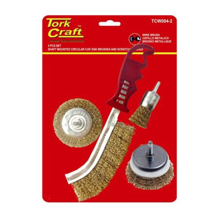 Tork Craft Wire Brush Set (4 Piece) With Hand Brush