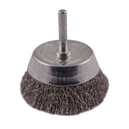 Tork Craft Wire Cup Brush 63mm 6mm Shaft Stainless Steel
