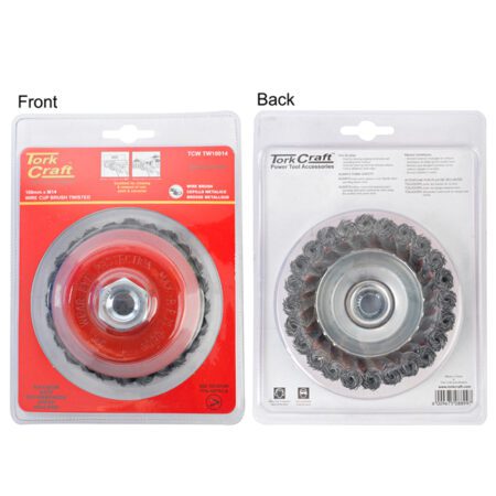 Tork Craft Wire Cup Brush Twisted 100mmxm14 Blister