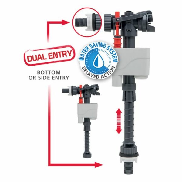 Wirquin Doblo Universal Inlet Valve  - 1/2 Inch