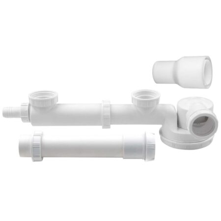 Wirquin Espace  Double Sink Trap + Washing Machine Connector And Extension Piece