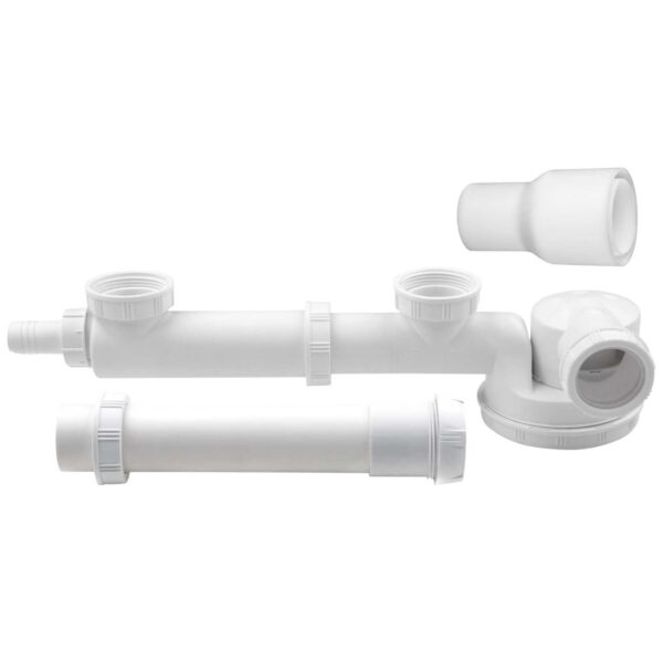Wirquin Espace  Double Sink Trap + Washing Machine Connector And Extension Piece