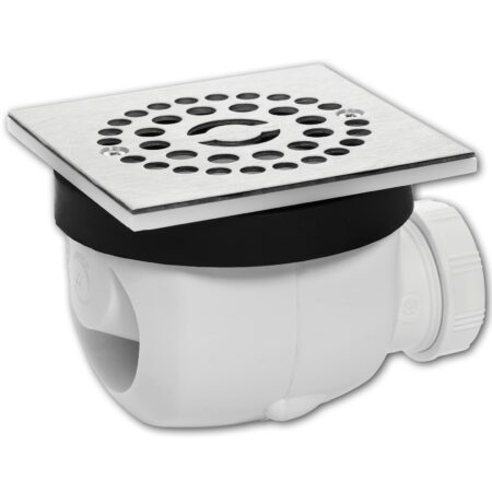 Wirquin Shower Trap - Twisto Square - Stainless Steel Grid