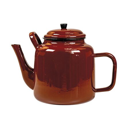 Kango Enamel Teapot - 3.5 Litre - Brown
