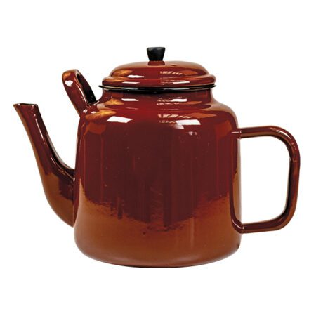 Kango Enamel Teapot - 4.5 Litre - Brown