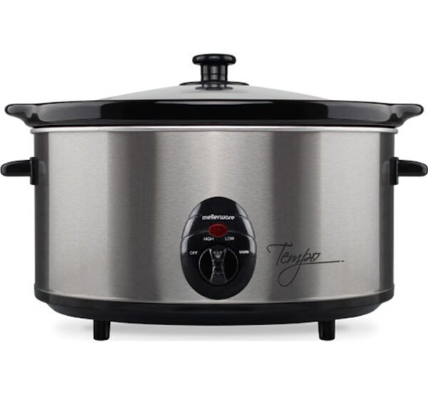 Mellerware Slow Cooker - Tempo - 6.5 Litres - 320Watts - Stainless Steel - 27565A