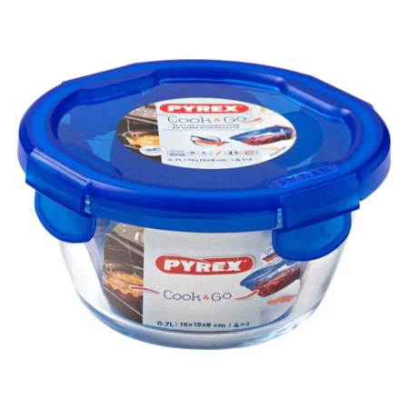 Pyrex  Round Dish With Lid - 15 x 15 x 8cm  - 0.7 Litres