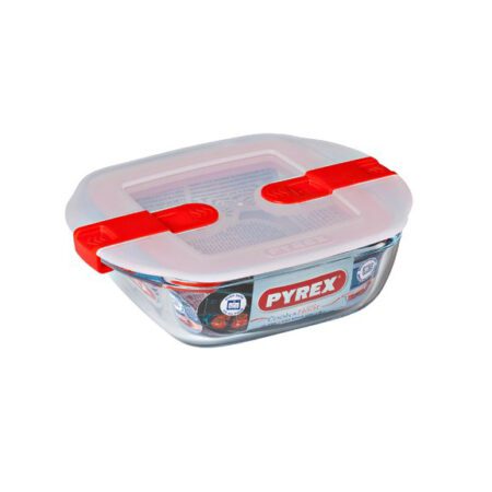 Pyrex Cook & Heat Square Glass Dish with Cover - 14 x 12