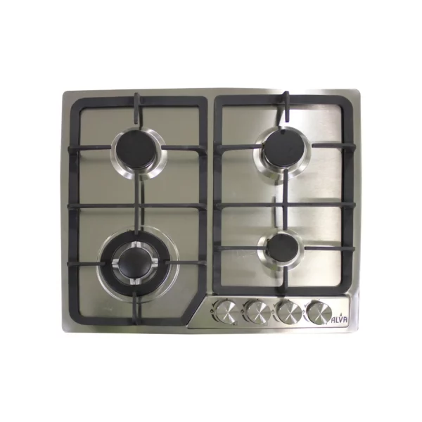 Alva Gas Hob - 60cm - 4 Burner - Stainless Steel