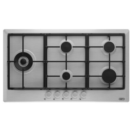 Defy Gemini Gas Hob With Wok - 5 Burner - Stainless Steel - 900mm - DHG129
