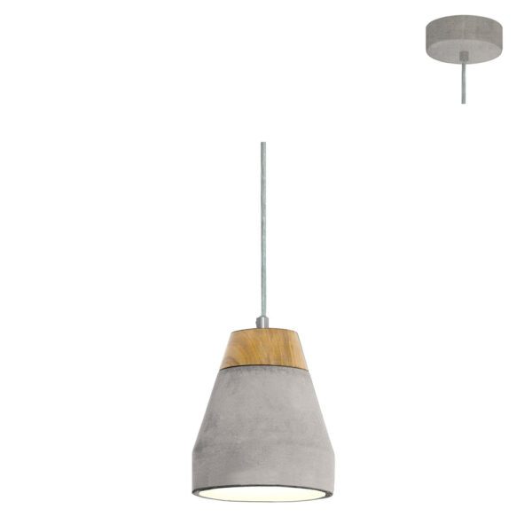 Eurolux Tarega 1-Light Pendant 150mm Grey/Brown